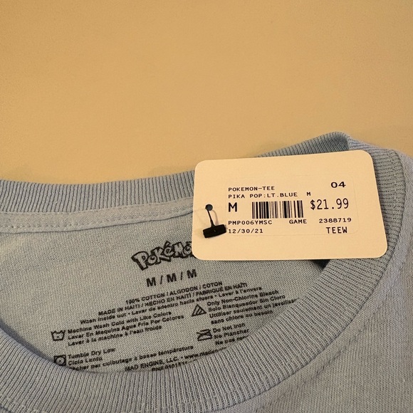 MAD Engine Blue Pikachu medium adult size new with tags - Picture 3 of 3